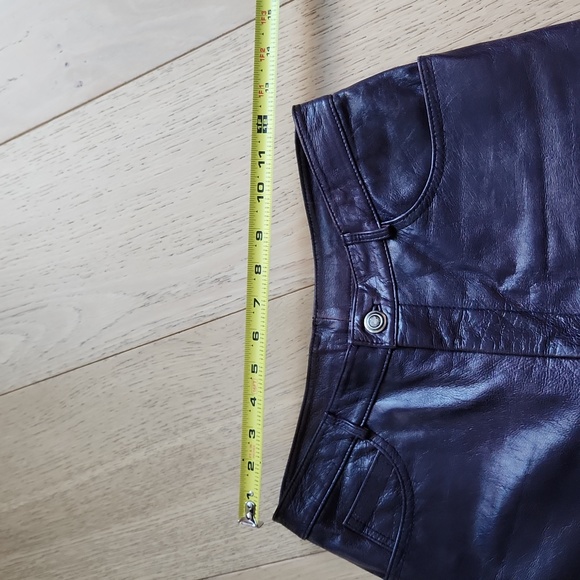 Vintage Elements by Vakko Leather Pants in Aubergine - Picture 13 of 15